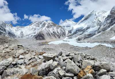 Picture of everest from everest base camps, Mt. Everest.