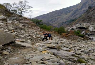 A trekking trail of manalu circuit trek